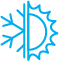 Heating and cooling icon Heating and cooling icon